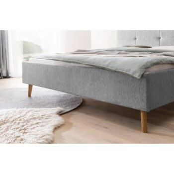 Svetlosivá čalúnená dvojlôžková posteľ 180x200 cm Smart – Meise Möbel - Image 9