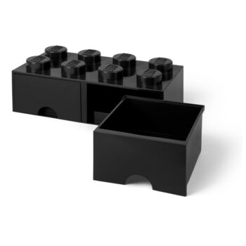 Čierny úložný box s dvoma zásuvkami LEGO® – Obrázok 3
