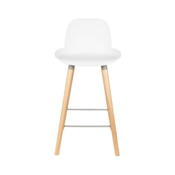 Sada 2 bielych barových stoličiek Zuiver Albert Kuip, výška sedu 65 cm – Obrázok 3