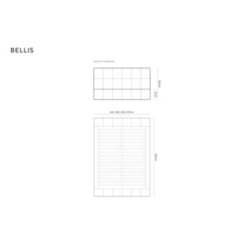 Krémová zamatová čalúnená dvojlôžková posteľ s úložným priestorom s roštom 200x200 cm Bellis – Micadoni - Image 8