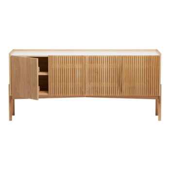 Nízka komoda v dekore duba v prírodnej farbe 177x42 cm Bottrup – Woodman – Obrázok 5