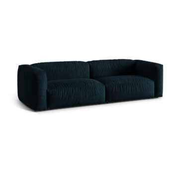 Tmavomodrá pohovka z textílie bouclé 240 cm Martina – Micadoni Home - Image 2