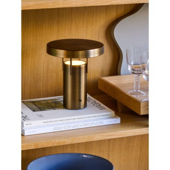 LED stmievateľná stolová lampa v bronzovej farbe (výška 20 cm) BringMe – Hübsch - Image 7