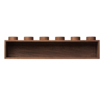 Detská nástenná polica z tmavo moreného dubového dreva LEGO® Wood - Image 5