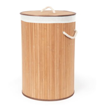 Okrúhly bambusový kôš na bielizeň Compactor Round - Image 7