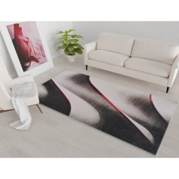 Bielo-čierny prateľný koberec 150x80 cm - Vitaus - Image 2