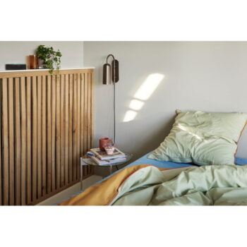 Okrúhly odkladací stolík so sklenenou doskou ø 45 cm Beam – Hübsch - Image 4