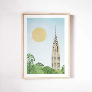 Plagát 30x40 cm Chrysler Building - Travelposter – Obrázok 3
