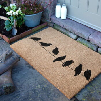 Rohožka z kokosového vlákna 60x90 cm Birds On a Wire – Artsy Doormats - Image 6