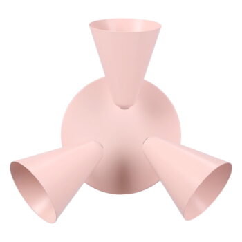 Svetloružové stropné svietidlo s kovovým tienidlom 34x34 cm Amor – Candellux Lighting - Image 3