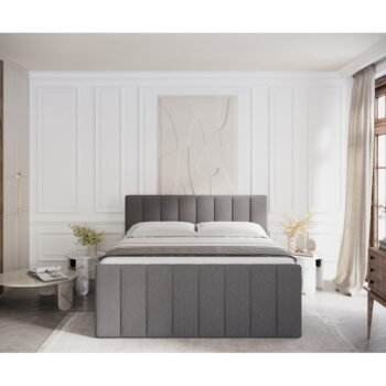Sivá boxspring posteľ s úložným priestorom 160x200 cm Ruby – Maison de Rêve - Image 11