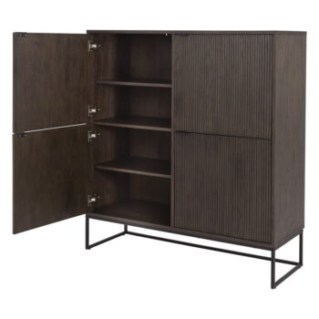Tmavohnedá skrinka v dekore duba 118x127 cm Bali – Tenzo - Image 9