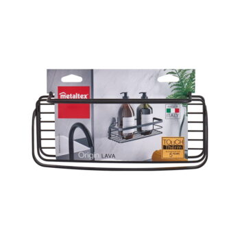 Čierna kúpeľňová polička Metaltex Origin Lava – Obrázok 3