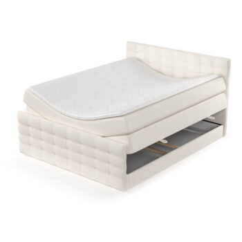 Krémová boxspring posteľ s úložným priestorom 180x200 cm Blend – Maison de Rêve - Image 11