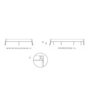Dvojlôžková posteľ z dubového dreva v prírodnej farbe 180x200 cm Twig – The Beds - Image 5