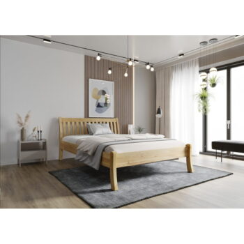 Dvojlôžková posteľ z borovicového dreva 160x200 cm v prírodnej farbe Tonja – Olivia Living - Image 10