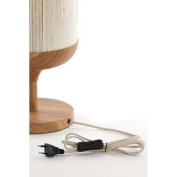 Stolová lampa v prírodnej farbe s textilným tienidlom (výška 50 cm) Dania – Light & Living - Image 3