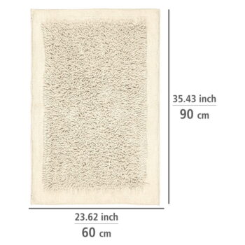 Krémovobiela textilná kúpeľňová predložka 60x90 cm Sidyma – Wenko - Image 3