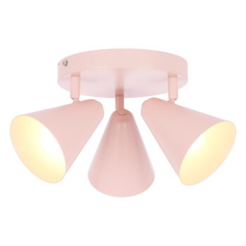Svetloružové stropné svietidlo s kovovým tienidlom 34x34 cm Amor – Candellux Lighting - Image 6