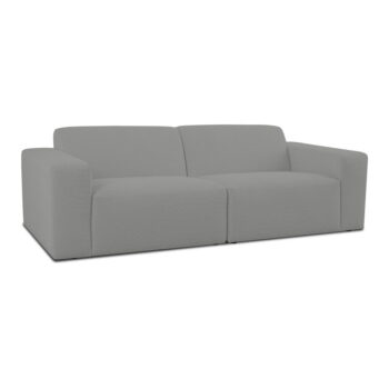Sivá pohovka z textílie buklé 228 cm Roxy – Scandic - Image 2