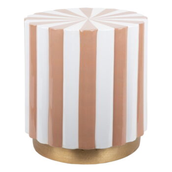 Kovový okrúhly odkladací stolík ø 40 cm Candy Swirl – Leitmotiv