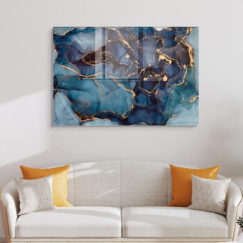 Sklenený obraz 100x70 cm Dark Marble - Wallity - Image 3