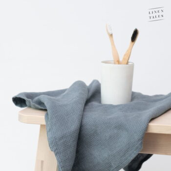 Modrý ľanový uterák 65x45 cm - Linen Tales - Image 3