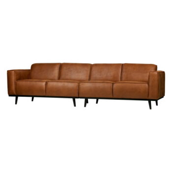 Koňakovohnedá pohovka z imitácie kože BePureHome Statement, 280 cm - Image 2