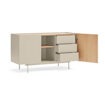 Nízka komoda v dekore duba v béžovo-prírodnej farbe 130x78 cm Otto – Teulat - Image 5