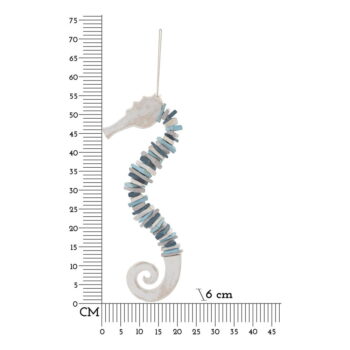 Drevená nástenná dekorácia 22x55 cm Sea Horse – Mauro Ferretti - Image 6
