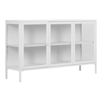 Biela kovová vitrína 140x85 cm Brisbane – House Nordic - Image 2