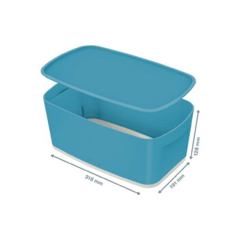 Modrý úložný box s vekom 32x19x13 cm MyBox – Leitz - Image 3
