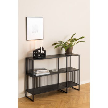 Čierna knižnica v dekore kameňa 120x83 cm Strington – Actona – Obrázok 4