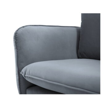 Sivá zamatová pohovka Cosmopolitan Design Vienna, 230 cm - Image 3