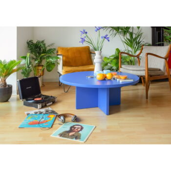 Modrý okrúhly konferenčný stolík ø 100 cm Pausa – Really Nice Things – Obrázok 6