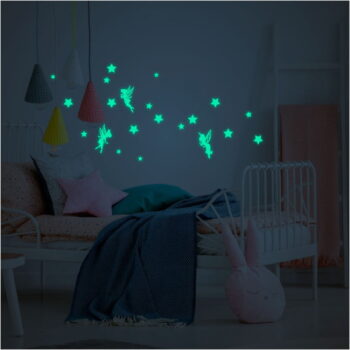 Sada nástenných detských svietiacich samolepiek Ambiance Fairies and Stars - Image 4