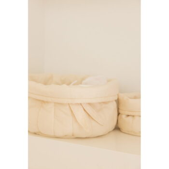 Krémové látkové detské úložné boxy v súprave 2 ks ø 30x20 cm Bambia Natural – Lorena Canals - Image 2