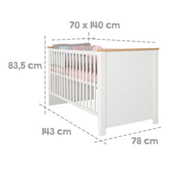 Biela postieľka 70x140 cm Ava – Roba - Image 6