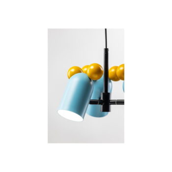 Svetlomodré závesné svietidlo s kovovým tienidlom Mouse II – GTV - Image 4