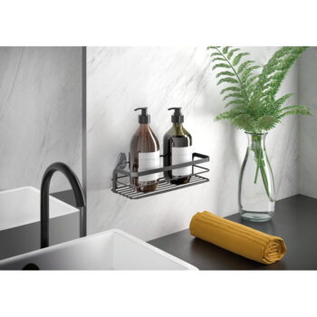 Čierna kúpeľňová polička Metaltex Origin Lava – Obrázok 2