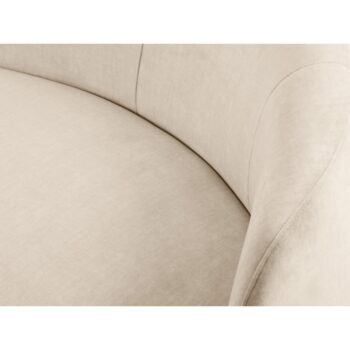 Béžová zamatová asymetrická pohovka Mazzini Sofas Debbie, ľavá - Image 6