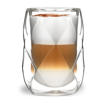 Súprava 2 dvojstenných pohárov na latté Vialli Design Geo, 250 ml - Image 3