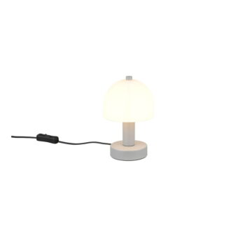 Sivá stolová lampa so skleneným tienidlom (výška 19 cm) Glenn – Trio - Image 4
