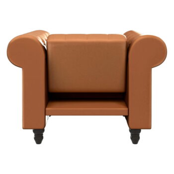 Koňakovohnedé kreslo chesterfield z imitácie kože Felix – Støraa - Image 5