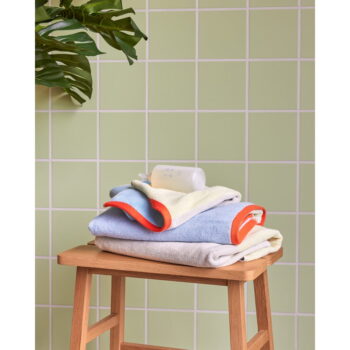 Hnedý froté bavlnený uterák 50x100 cm Block – Hübsch - Image 6