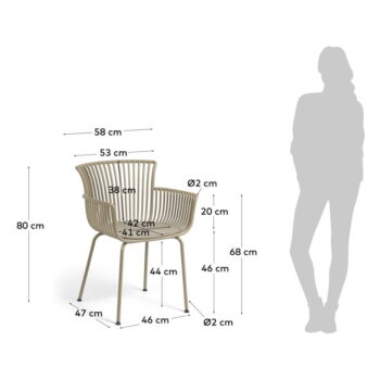 Béžová záhradná stolička Kave Home Surpika – Obrázok 9