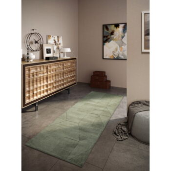 Zelený ručne tkaný vlnený behúň 80x250 cm Ursule – Villeroy&Boch - Image 2