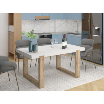 Biely jedálenský stôl 90x160 cm Solid – Støraa - Image 3