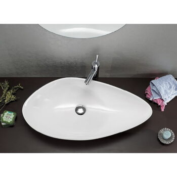 Biele keramické umývadlo 74x38,5 cm Ovali – Sapho - Image 3