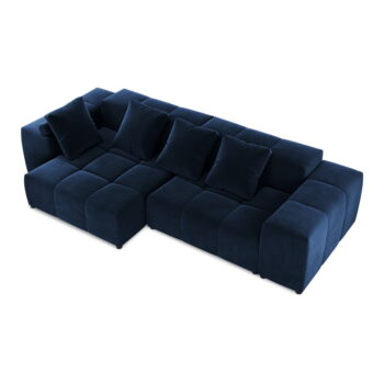 Modrá zamatová rohová pohovka (variabilná) Rome Velvet - Cosmopolitan Design - Image 3